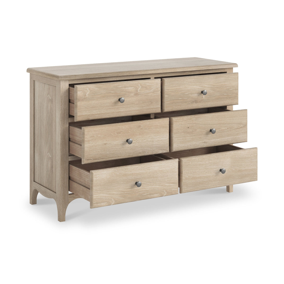 Celine Washed Oak 6 Drawer Chest