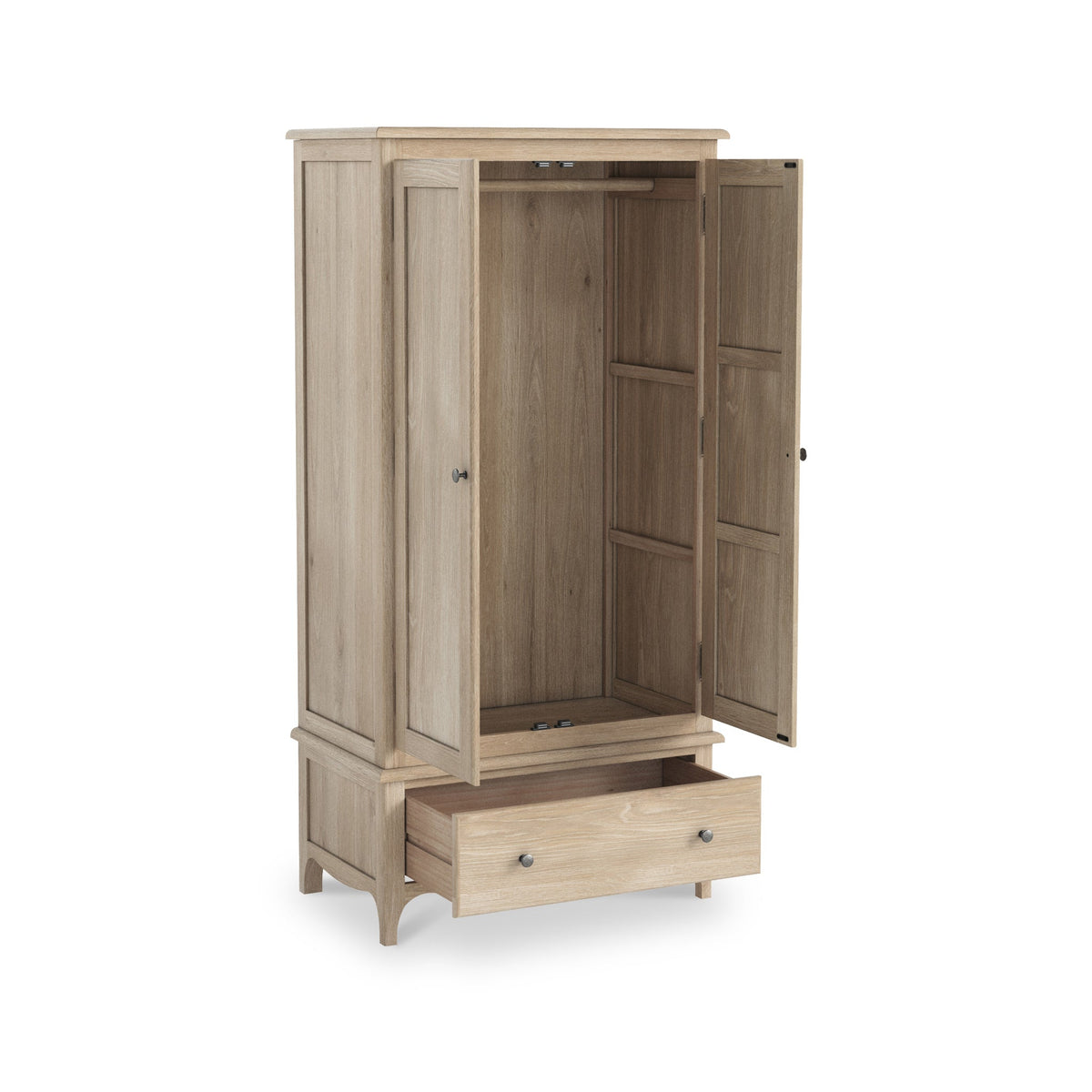 Celine Washed Oak Double Wardrobe