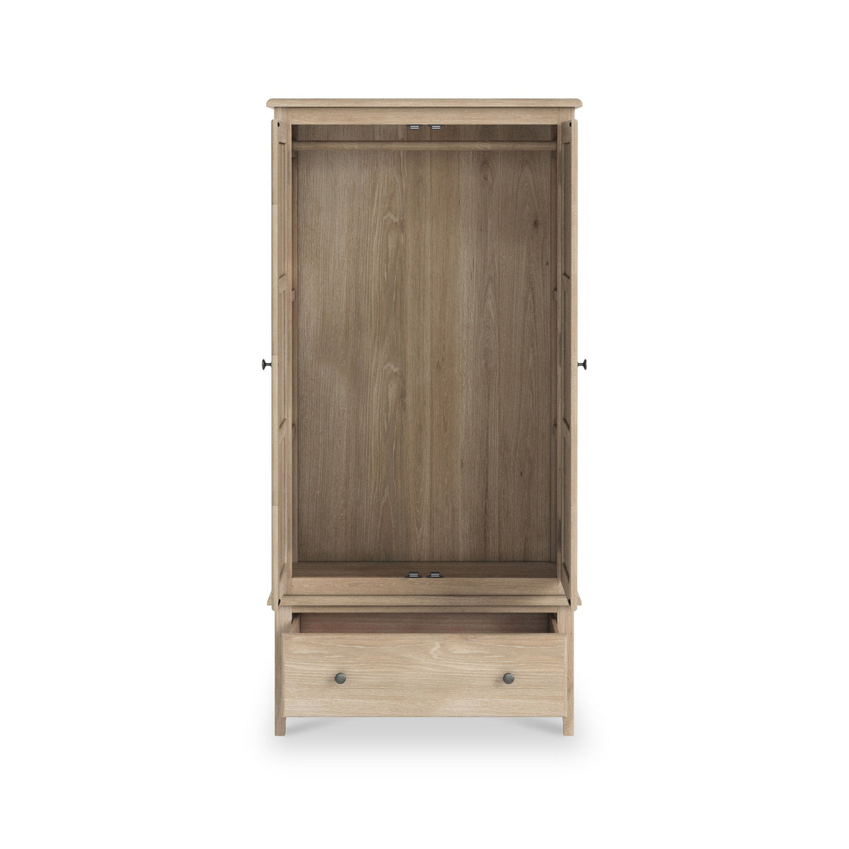 Celine Washed Oak Double Wardrobe