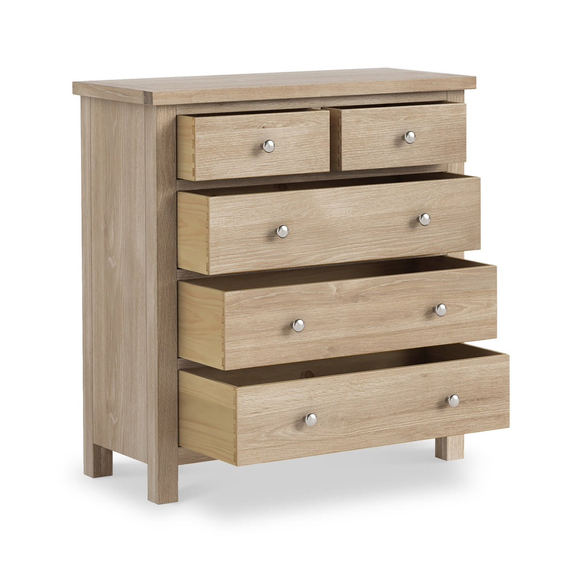 Farro Washed Oak 2 Over 3 Chest Of Drawers