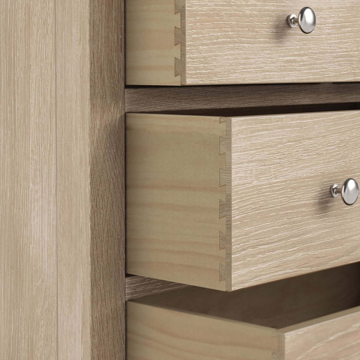 Farro Washed Oak 2 Over 3 Chest Of Drawers