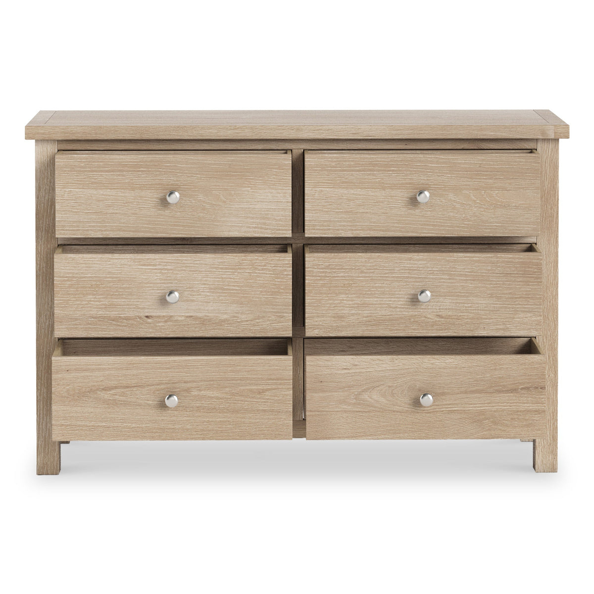Farro Washed Oak 6 Drawer Chest