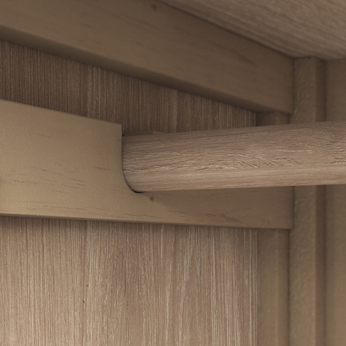 Farro Washed Oak Double Wardrobe with Drawers