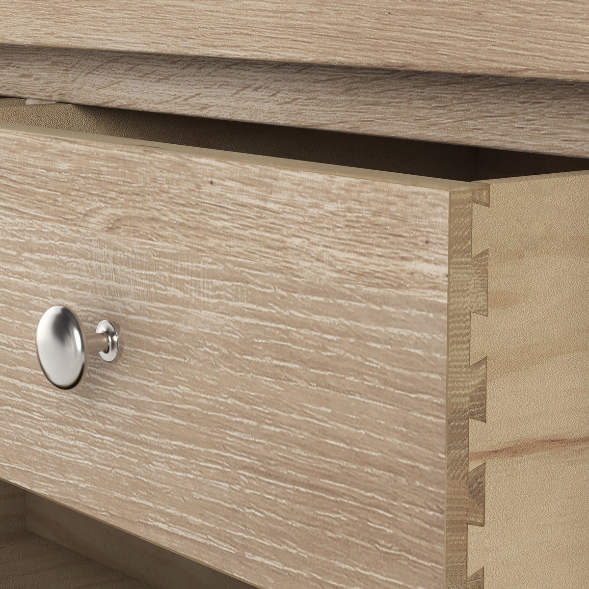 Farro Washed Oak 5 Drawer Tallboy Chest