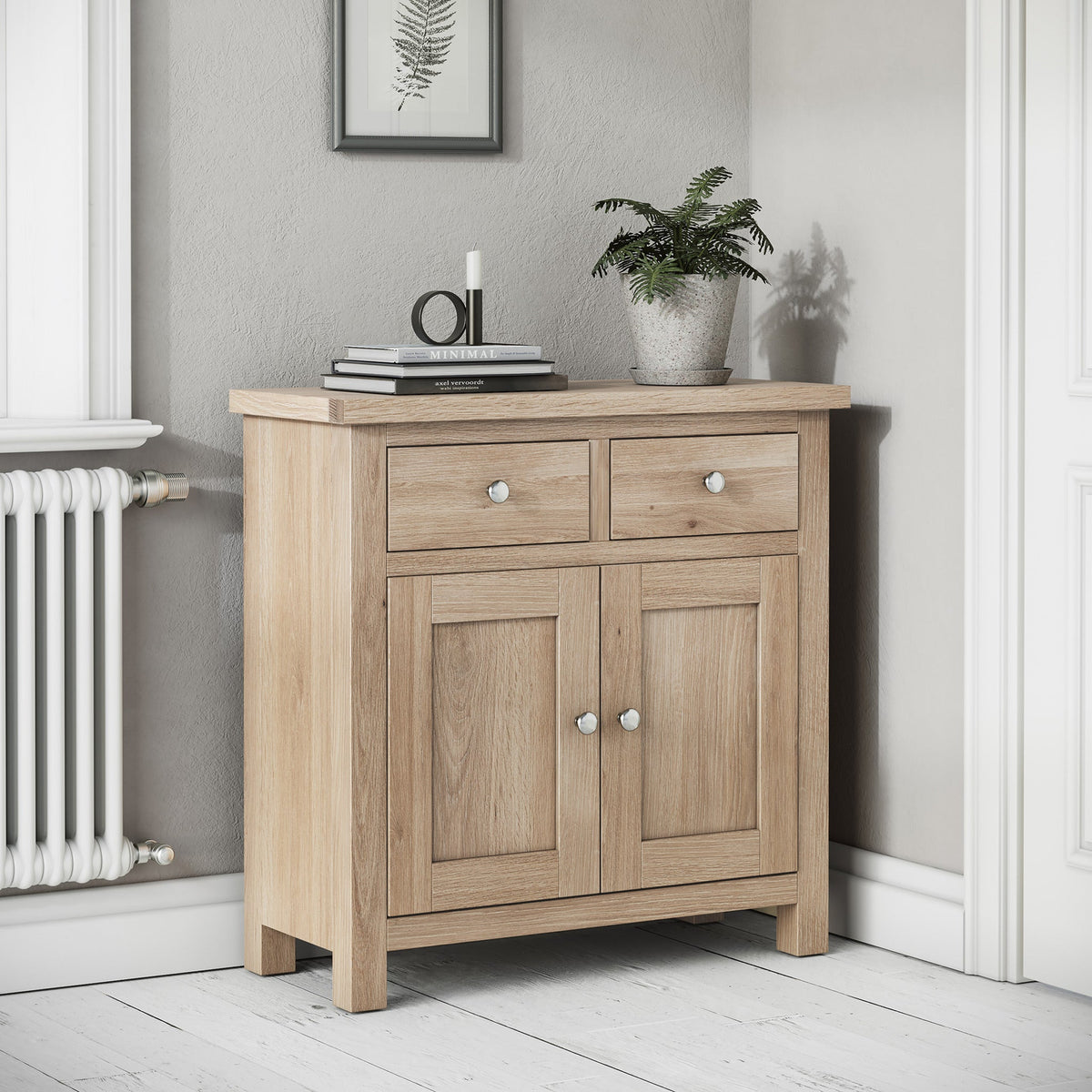 Farro Washed Oak Mini Sideboard