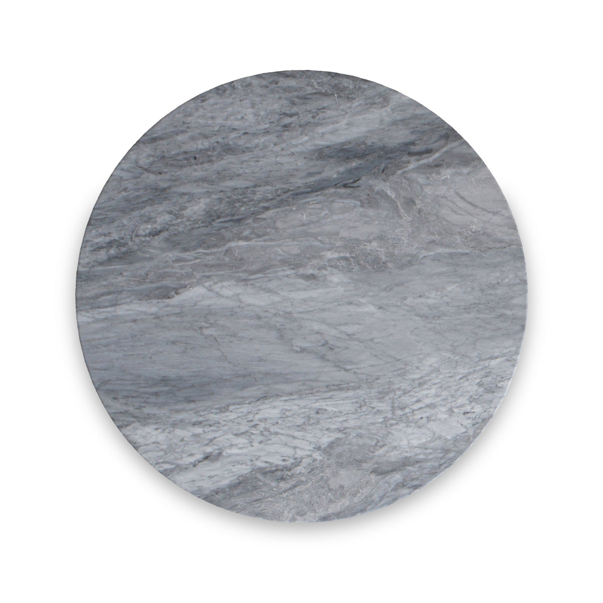 Pimlico Marble Round C Side Table with Grey Frame