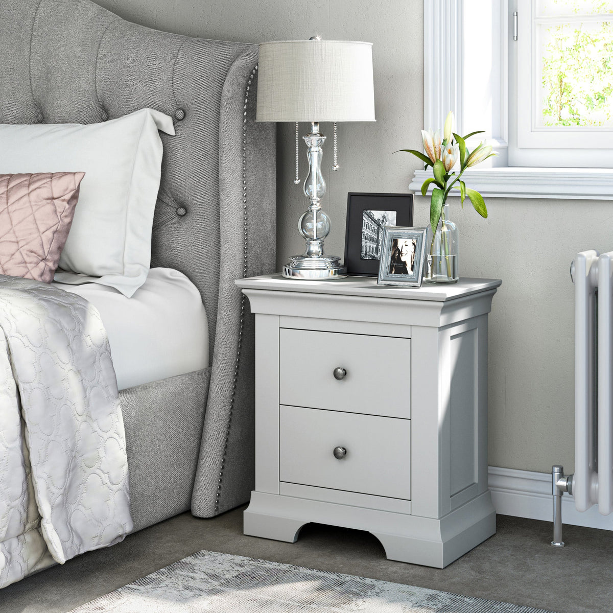 Colette 2 Drawer Bedside Table