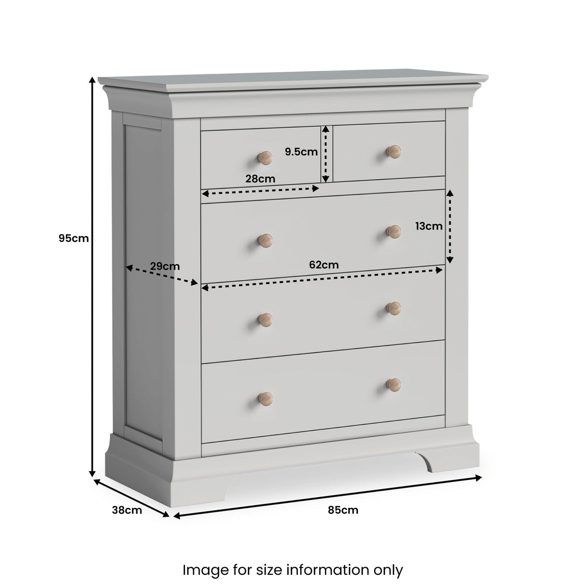 Colette 2 Over 3 Chest Of Drawers