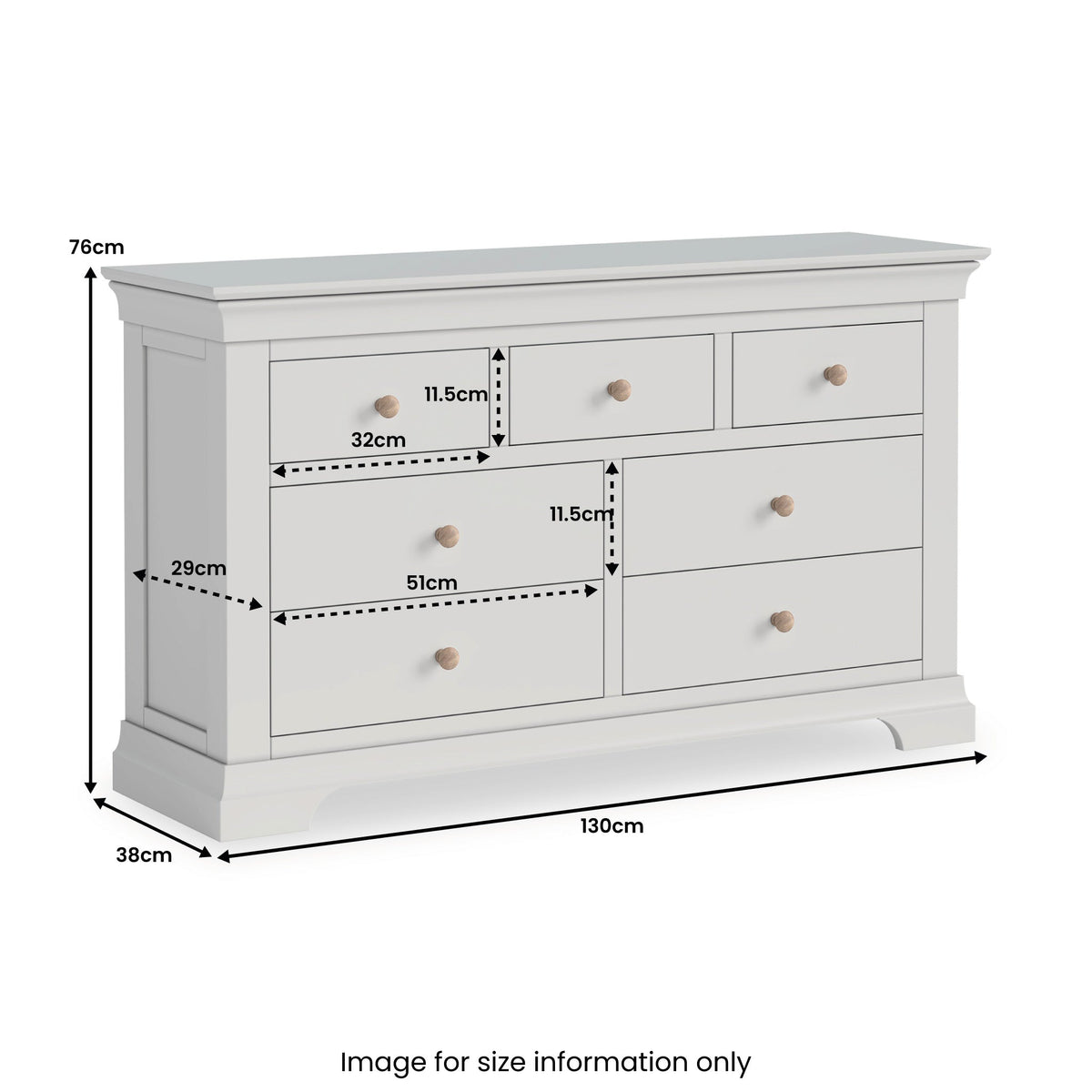 Colette 3 Over 4 Chest Of Drawers