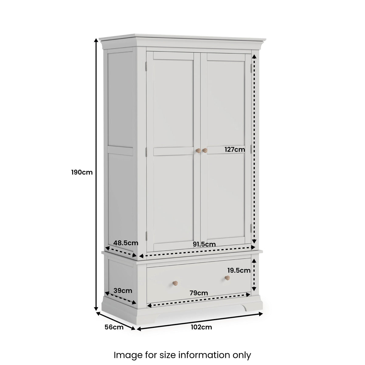 Colette Double Wardrobe & Drawer