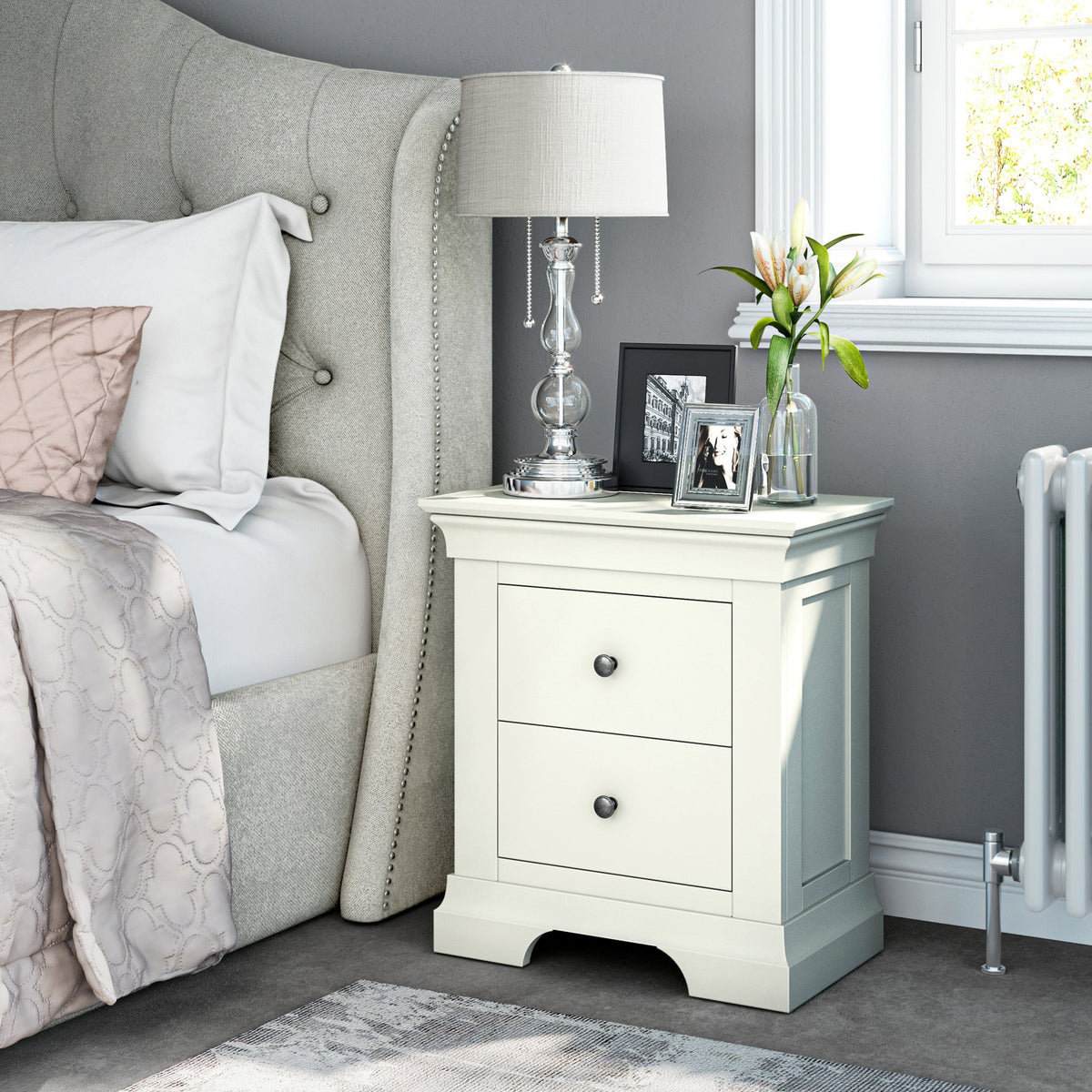 Colette 2 Drawer Bedside Table