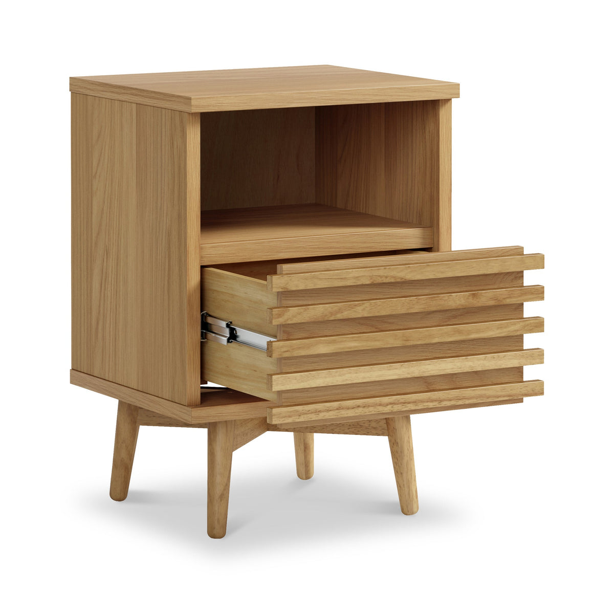 Kari Light Oak Slim Bedside Table