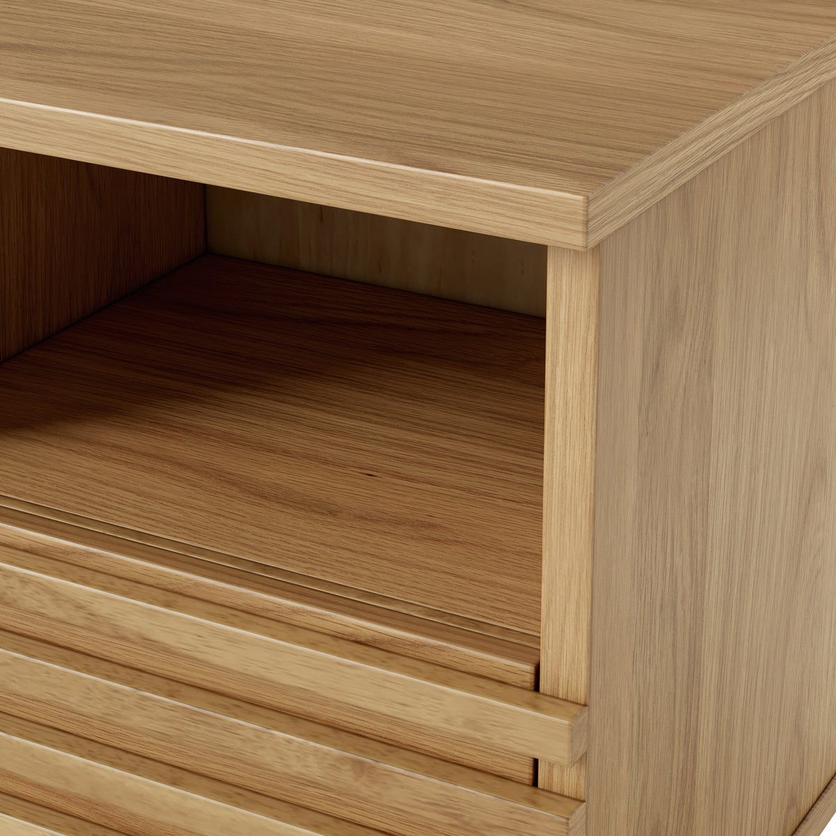 Kari Light Oak Slim Bedside Table