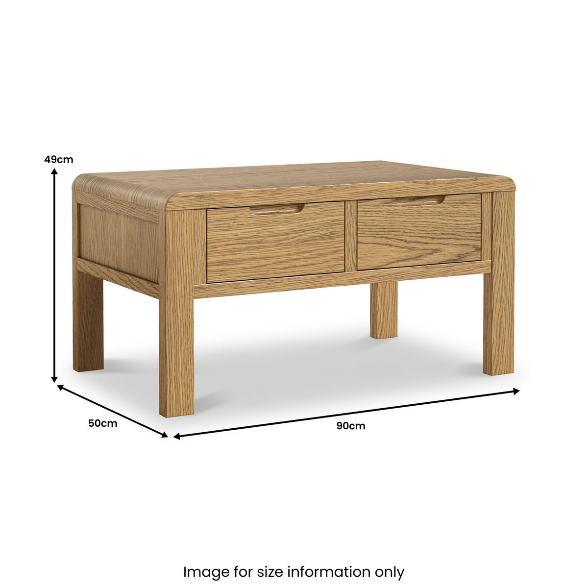 Penryn Oak 2 Drawer Coffee Table