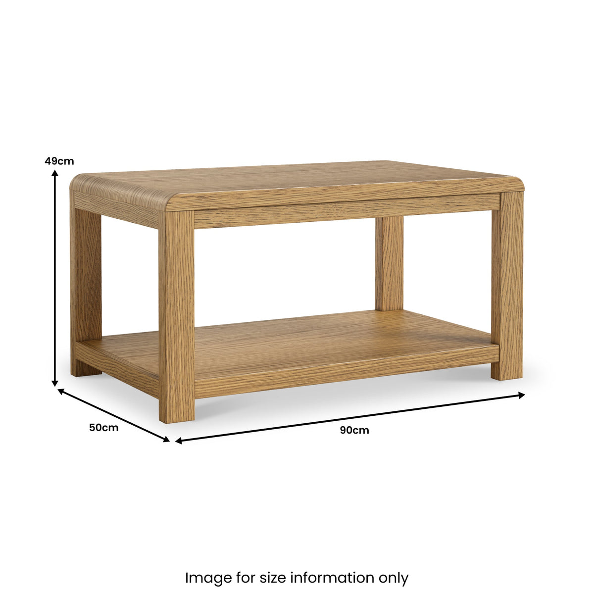 Penryn Oak Coffee Table with Shelf