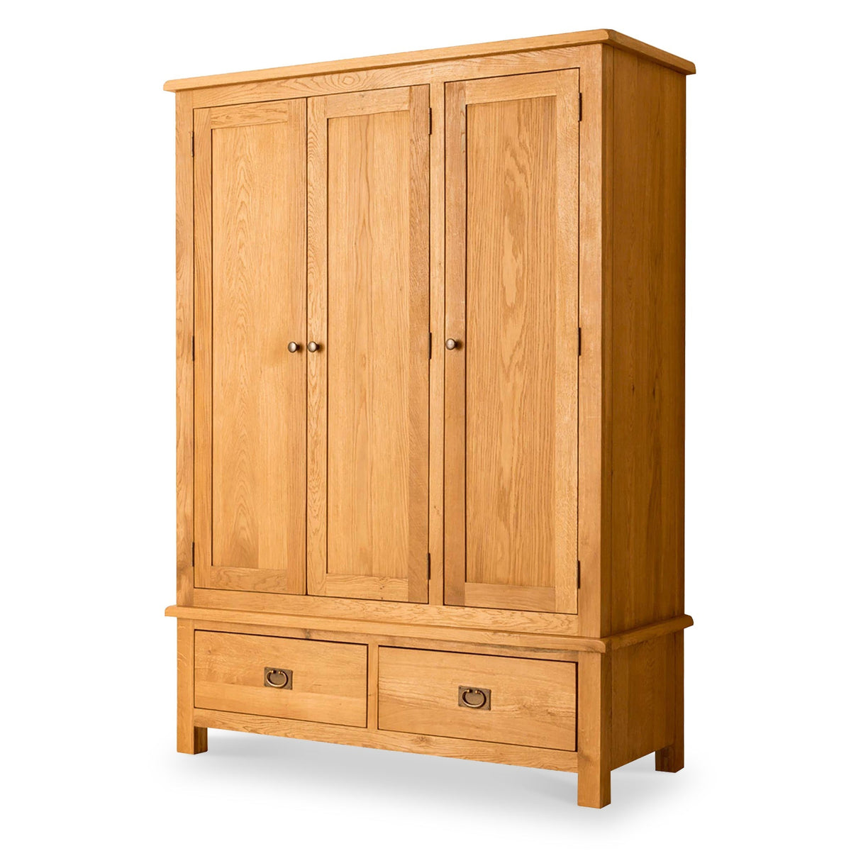 Lanner Oak Triple Wardrobe & Drawers