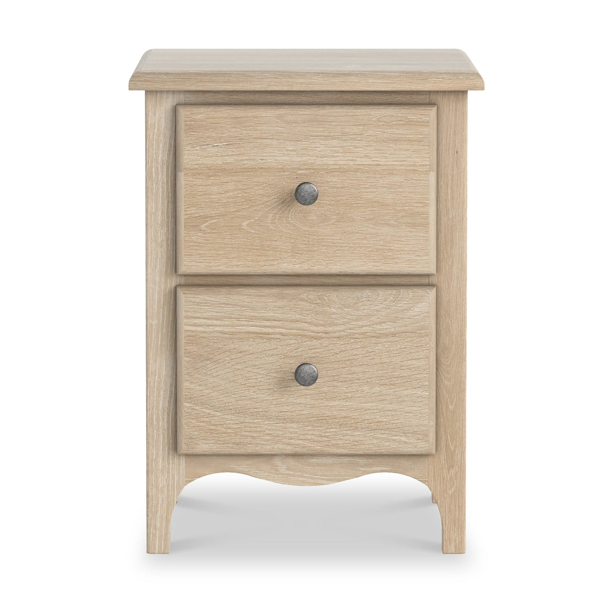 Celine Washed Oak 2 Drawer Bedside Table