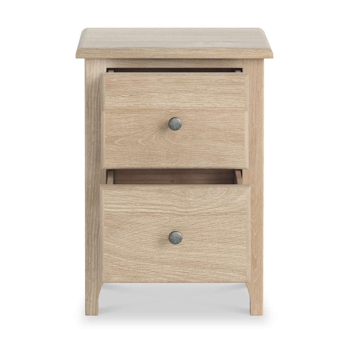 Celine Washed Oak 2 Drawer Bedside Table