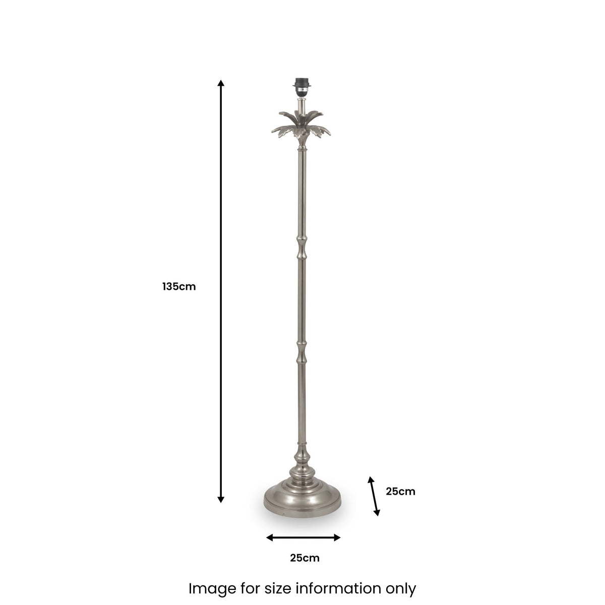 Trafalgar Nickel Palm Tree Floor Lamp