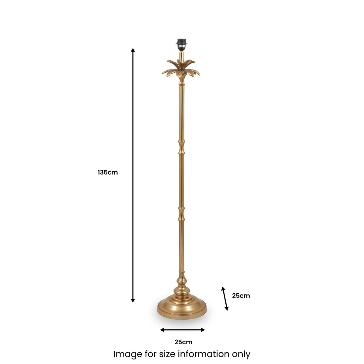 Trafalgar Gold Palm Tree Stick Floor Lamp