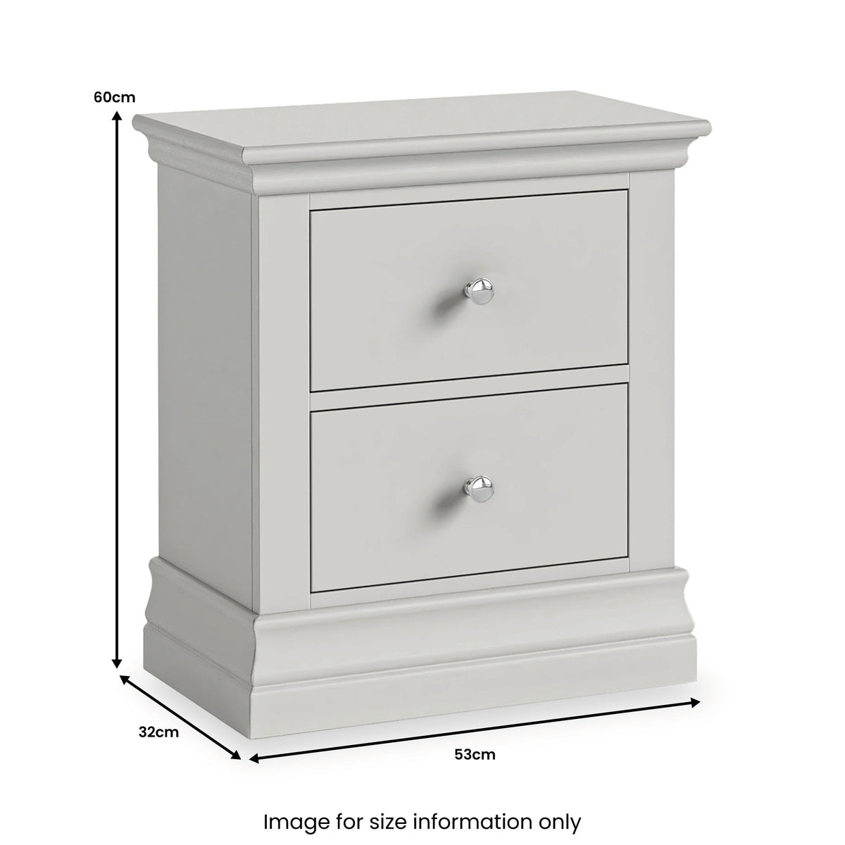 Ingleby 2 Drawer Bedside Table