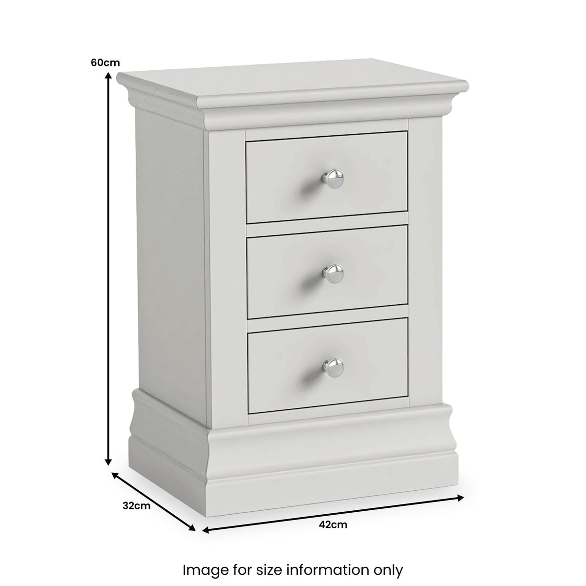 Ingleby 3 Drawer Bedside Table