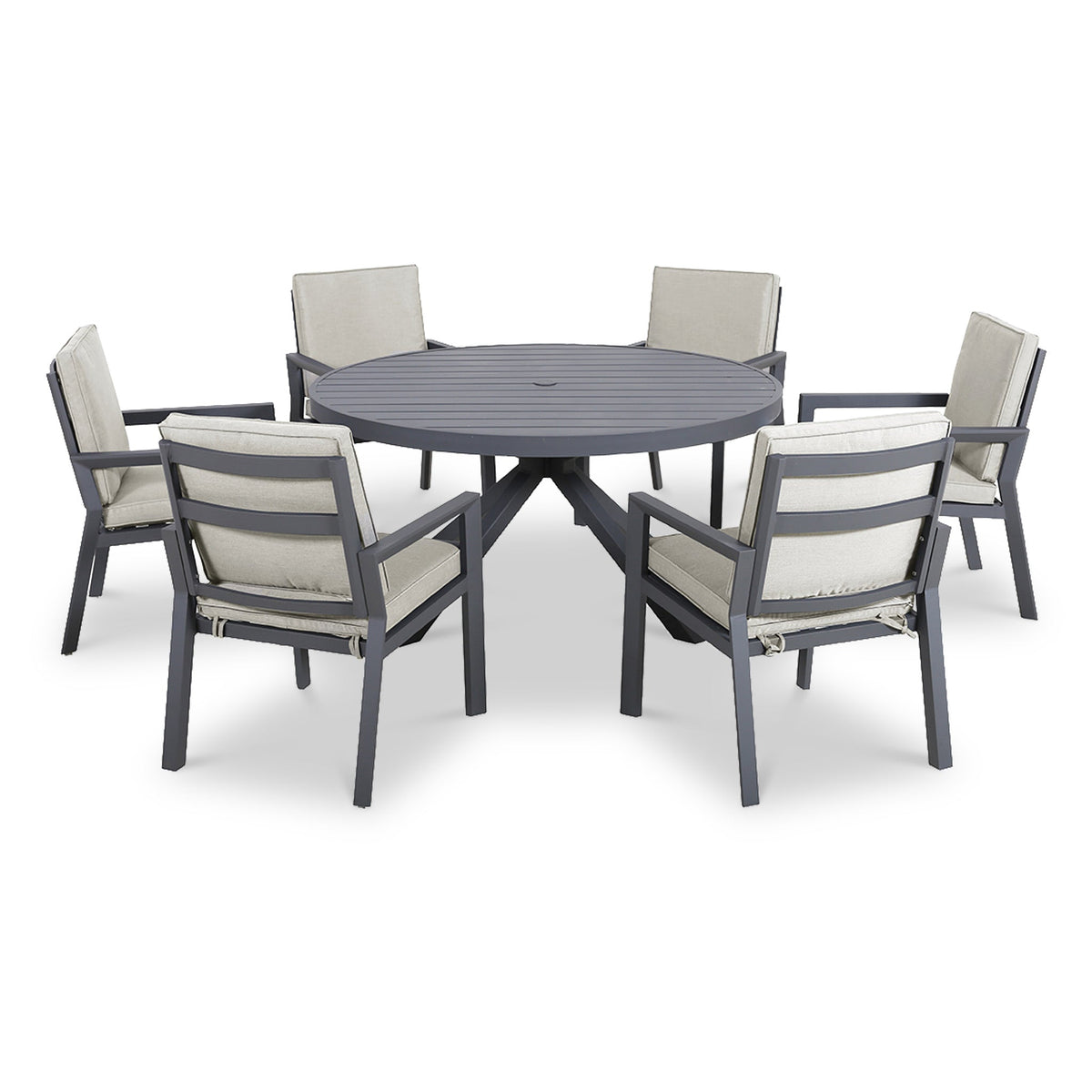 Maze New York 6 Seat Round Dining Set