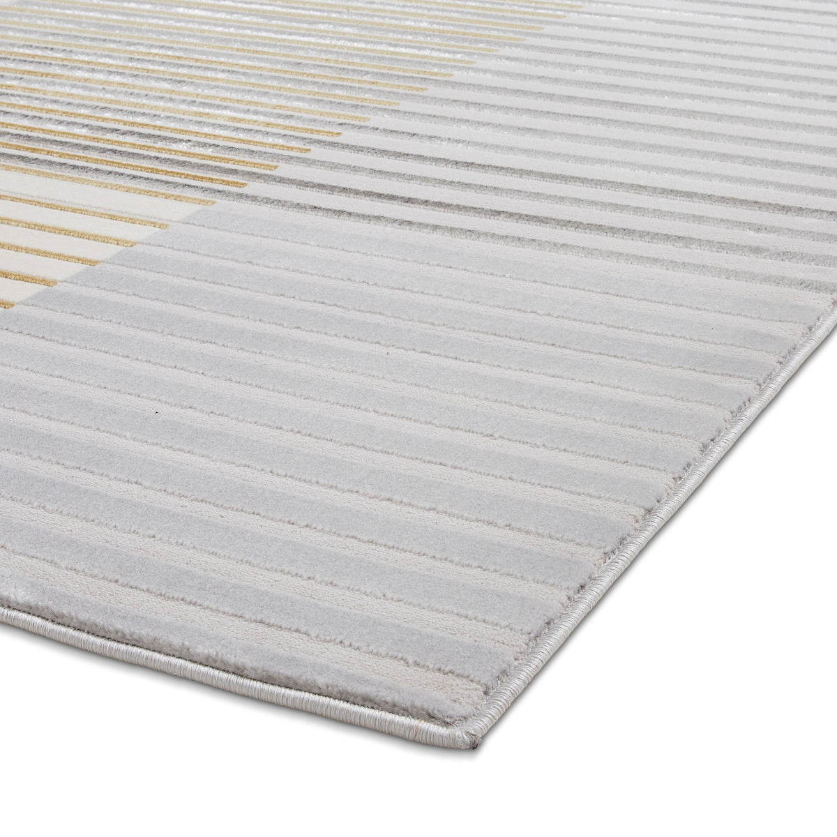 Aldrin Grey Striped Patterned Rug