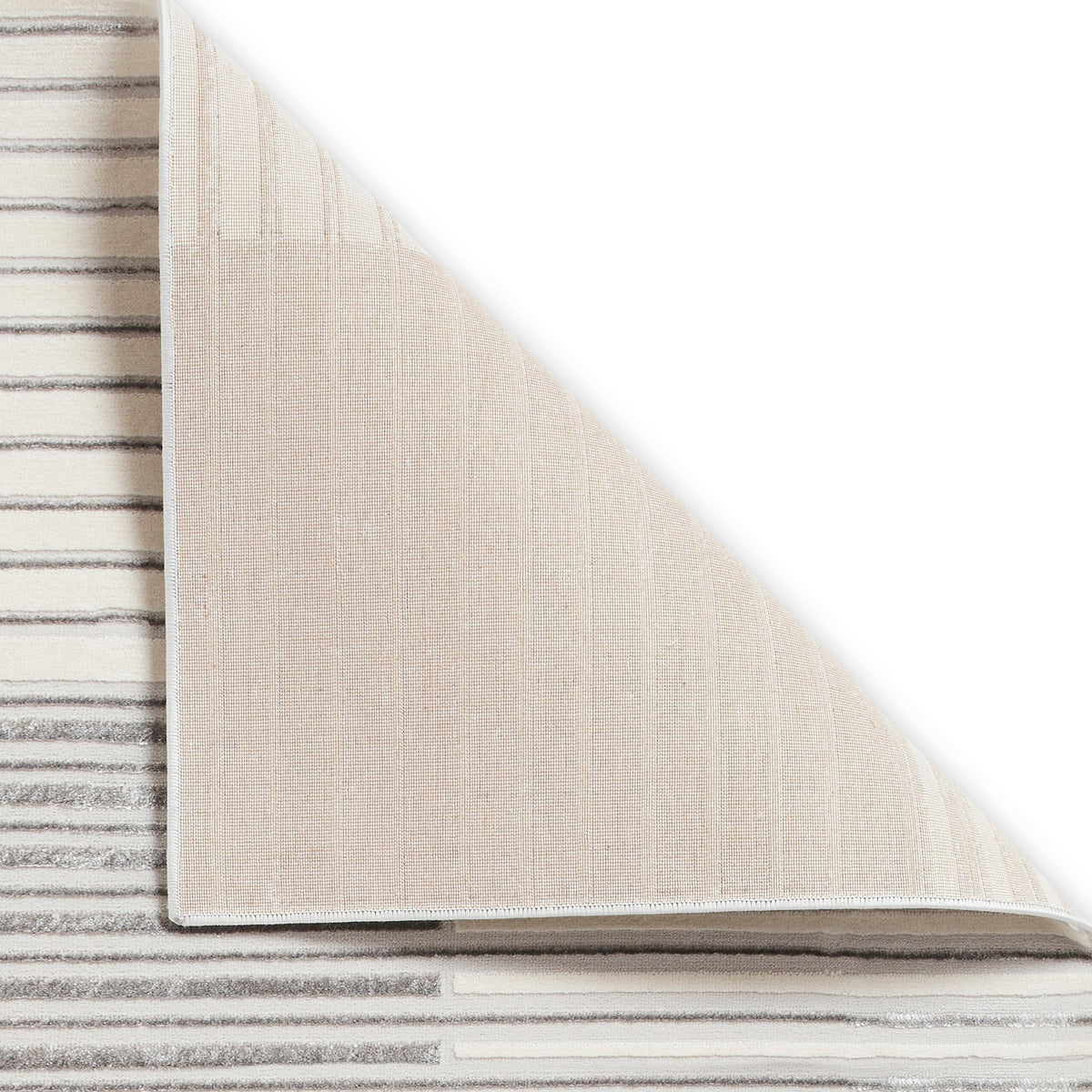 Aldrin Grey Striped Patterned Rug