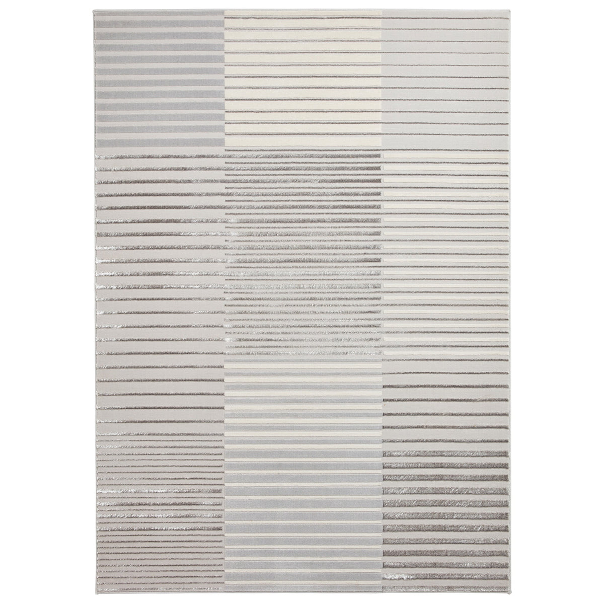 Aldrin Grey Striped Patterned Rug