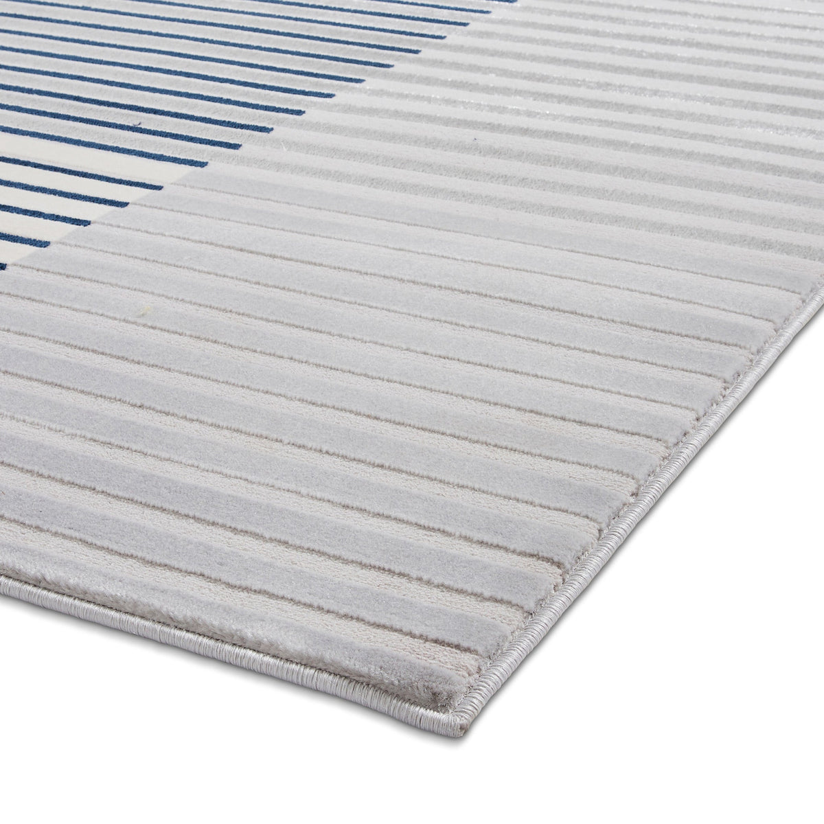 Aldrin Grey Striped Patterned Rug