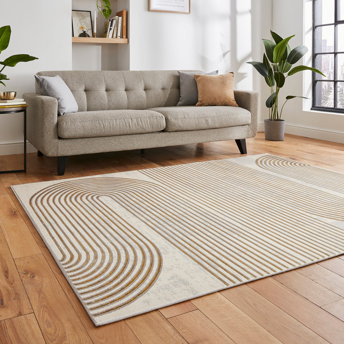 Aldrin Grey Swirl Patterned Rug
