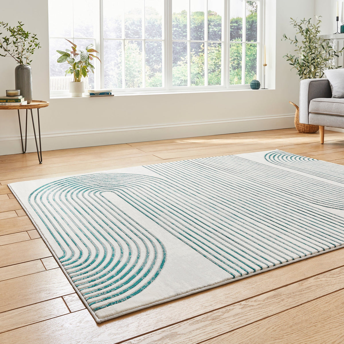 Aldrin Grey Swirl Patterned Rug
