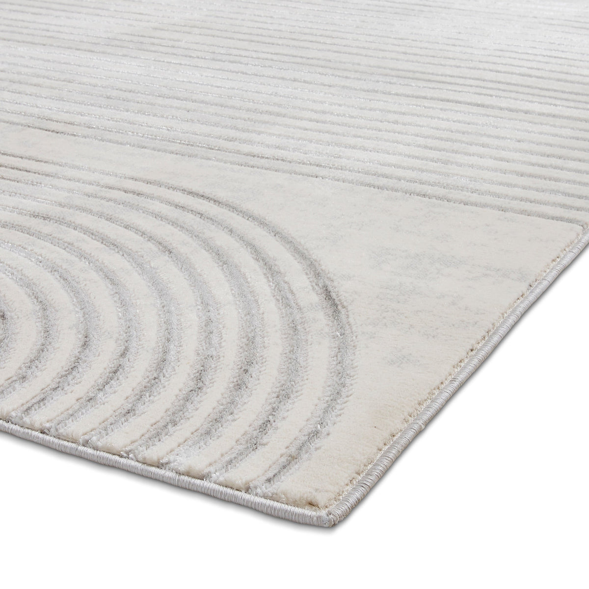 Aldrin Grey Swirl Patterned Rug