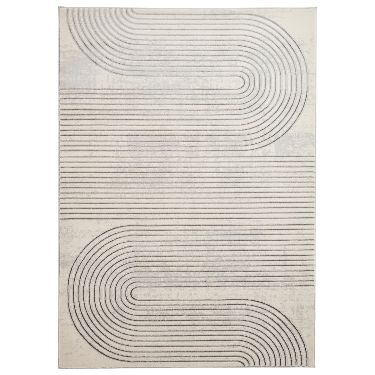 Aldrin Grey Swirl Patterned Rug