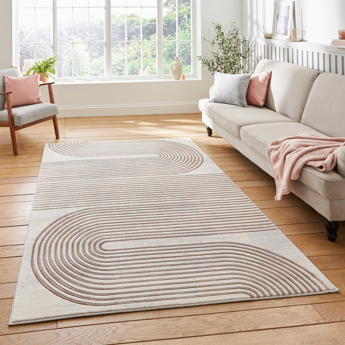 Aldrin Grey Swirl Patterned Rug