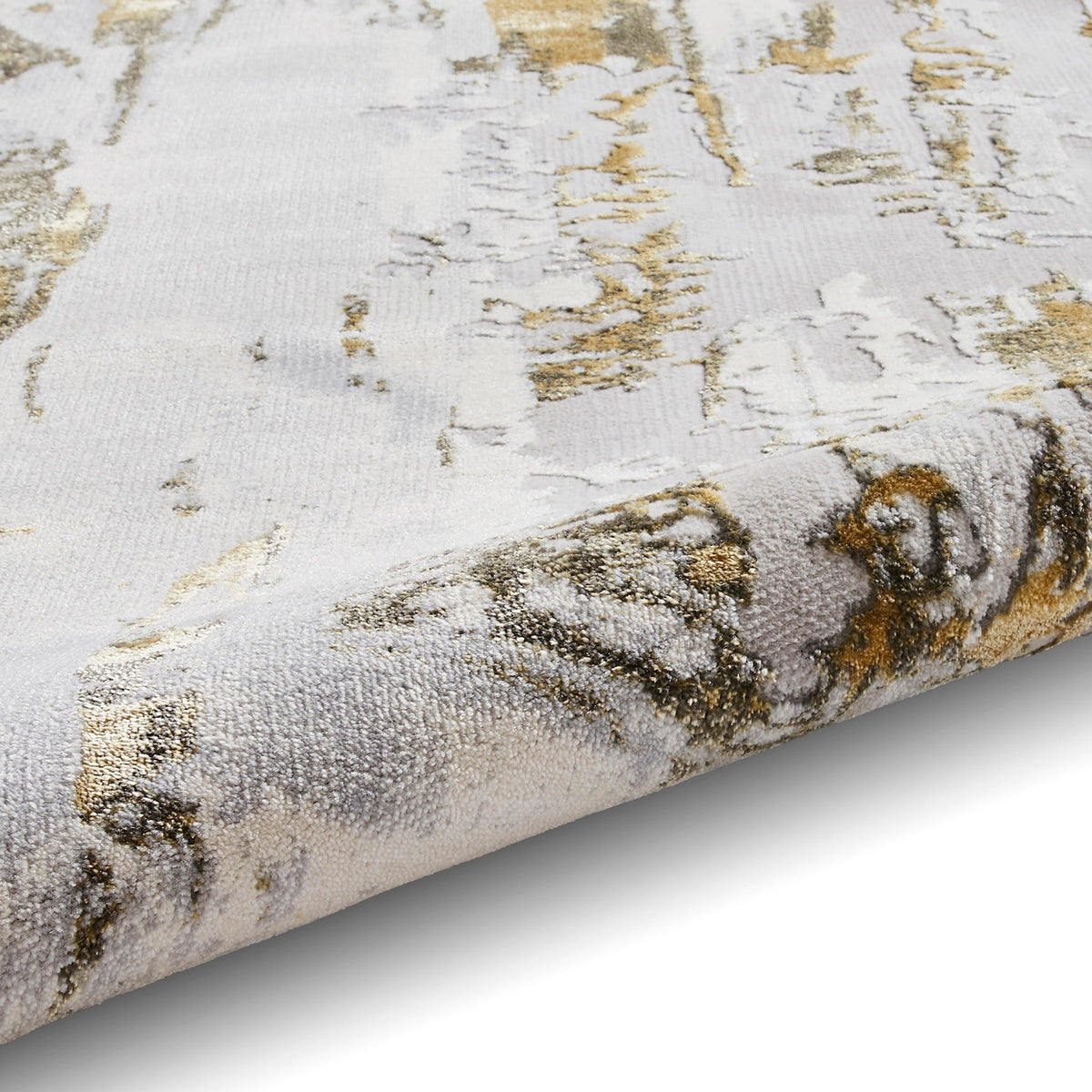 Aldrin Grey Distressed Patterned Rug