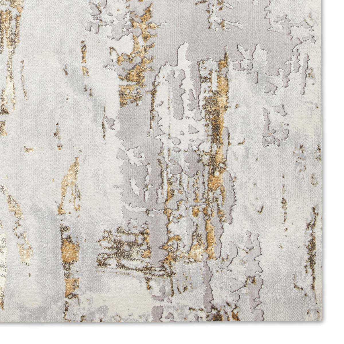 Aldrin Grey Distressed Patterned Rug