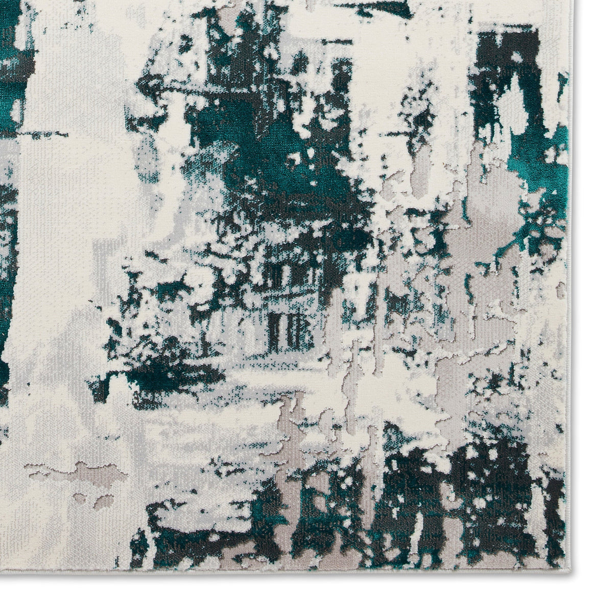 Aldrin Grey Distressed Patterned Rug
