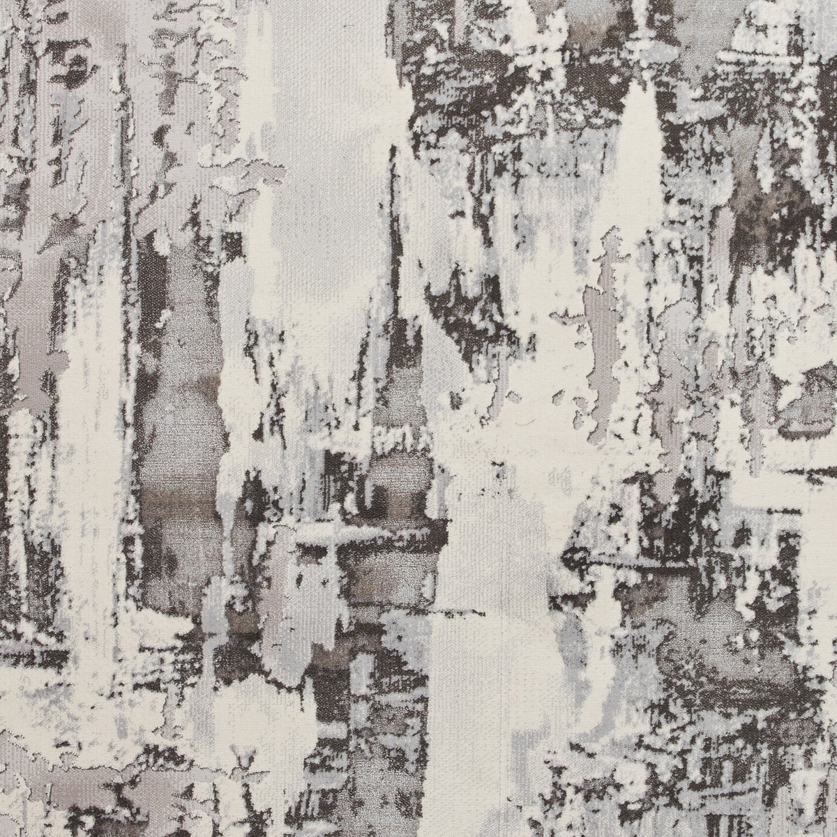 Aldrin Grey Distressed Patterned Rug