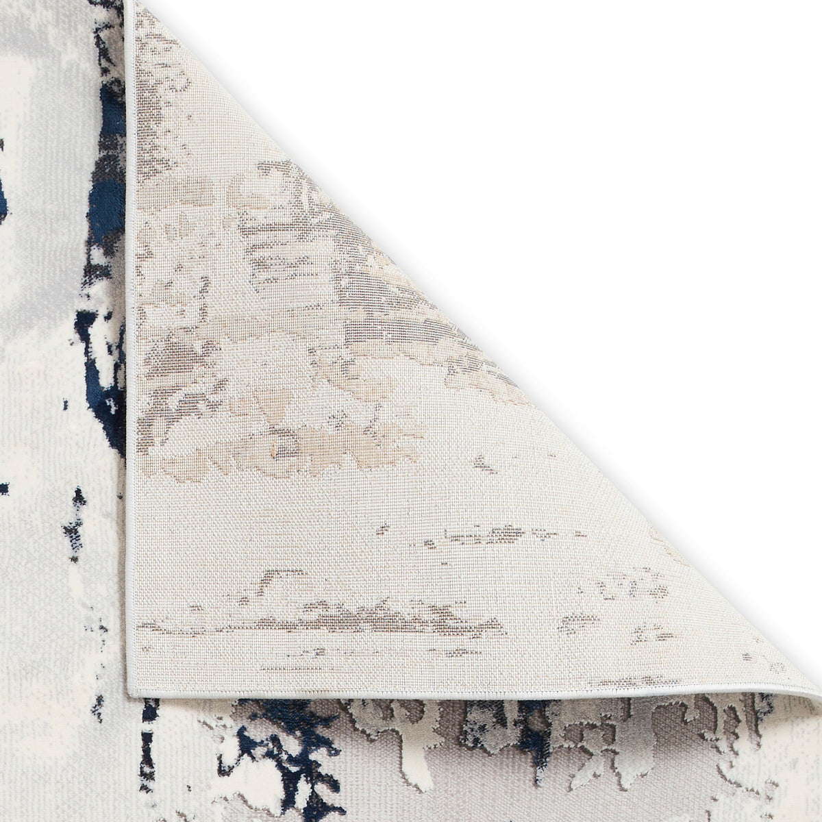 Aldrin Grey Distressed Patterned Rug