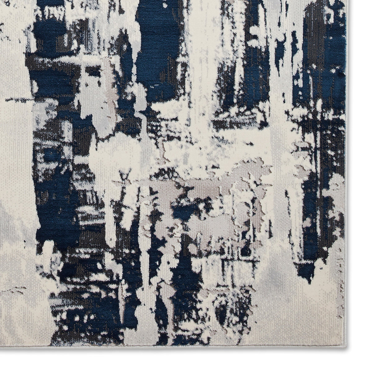Aldrin Grey Distressed Patterned Rug