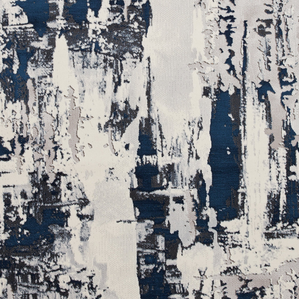 Aldrin Grey Distressed Patterned Rug