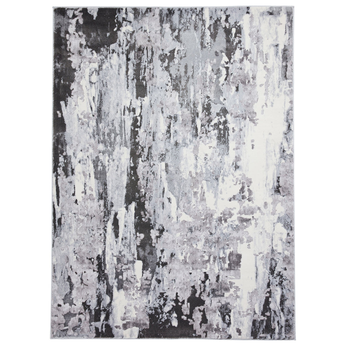 Aldrin Distressed Metallic Effect Rug