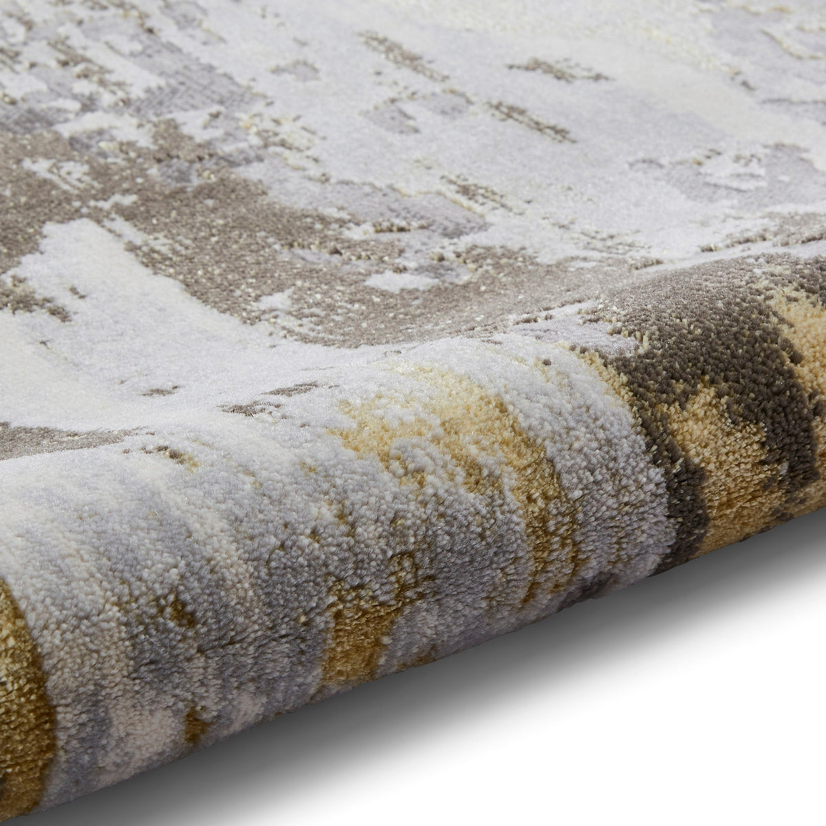 Aldrin Distressed Metallic Effect Rug
