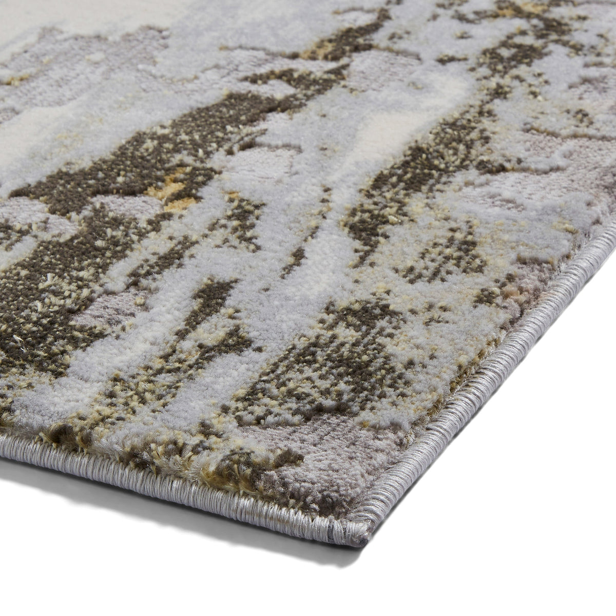 Aldrin Distressed Metallic Effect Rug