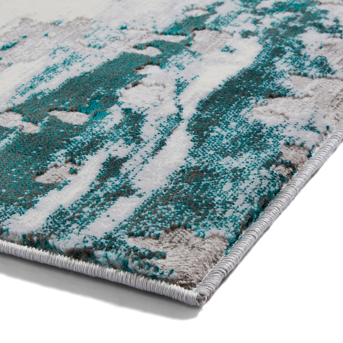 Aldrin Distressed Metallic Effect Rug