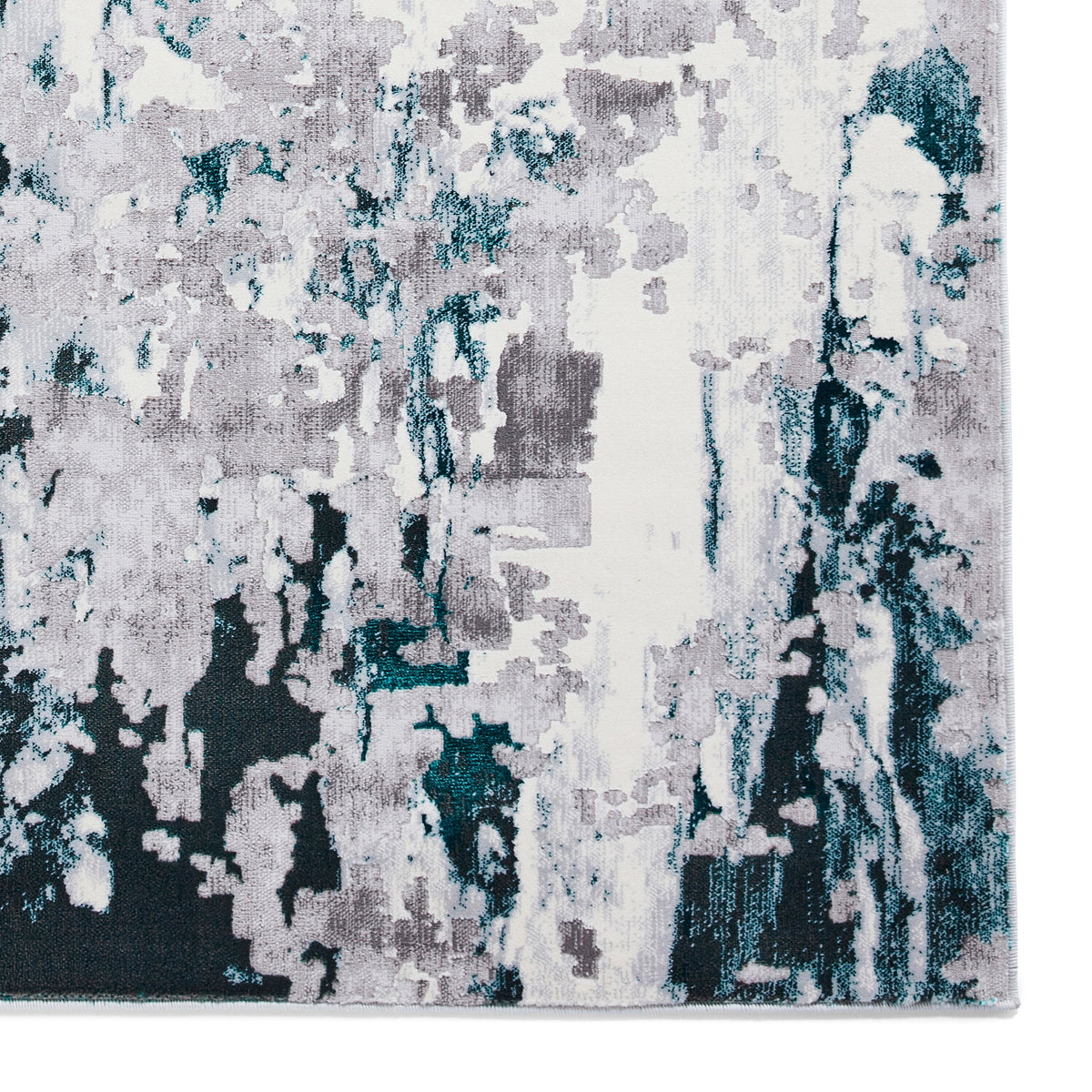 Aldrin Distressed Metallic Effect Rug