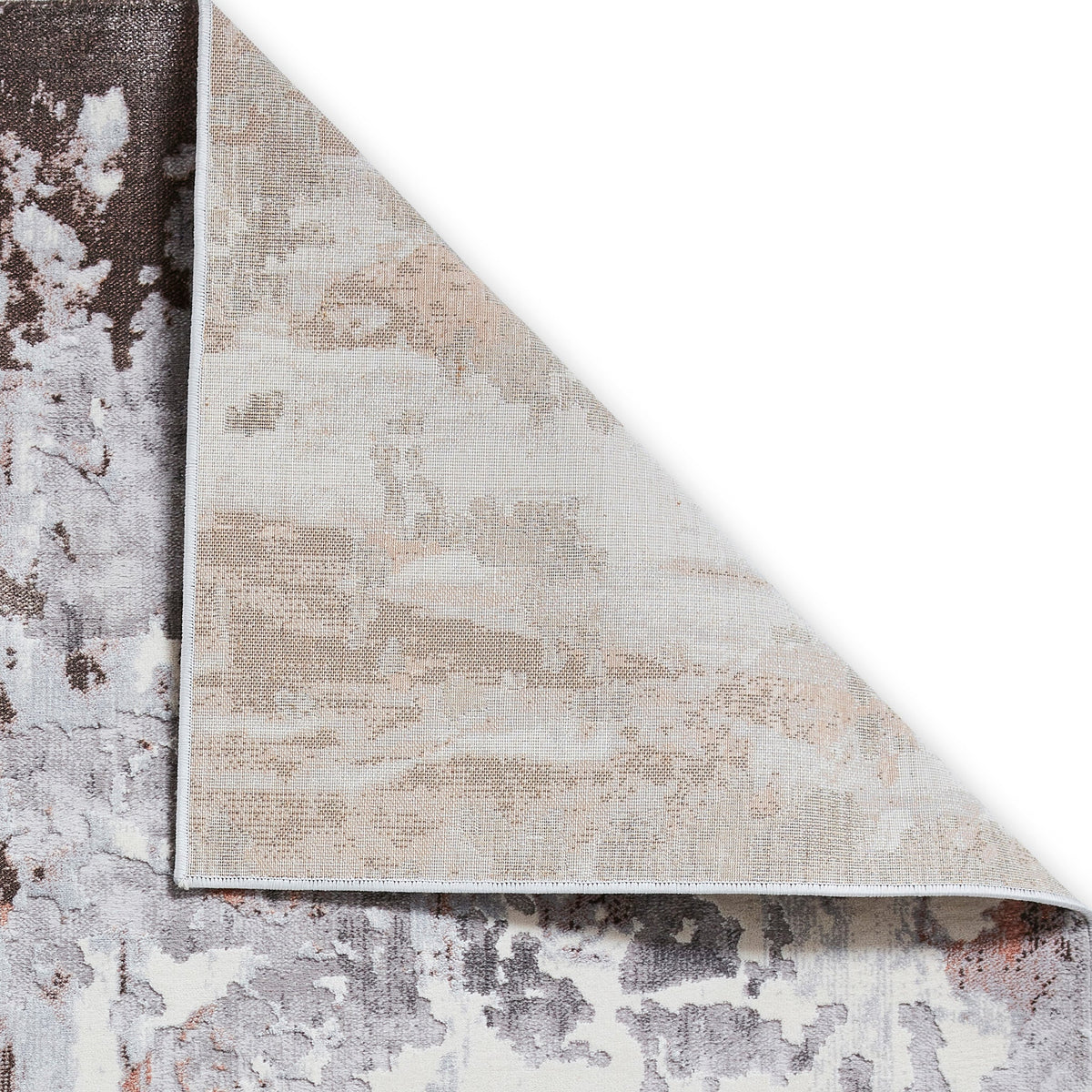 Aldrin Distressed Metallic Effect Rug