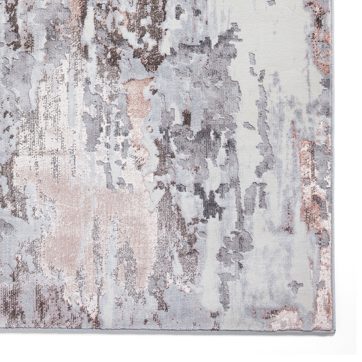 Aldrin Distressed Metallic Effect Rug